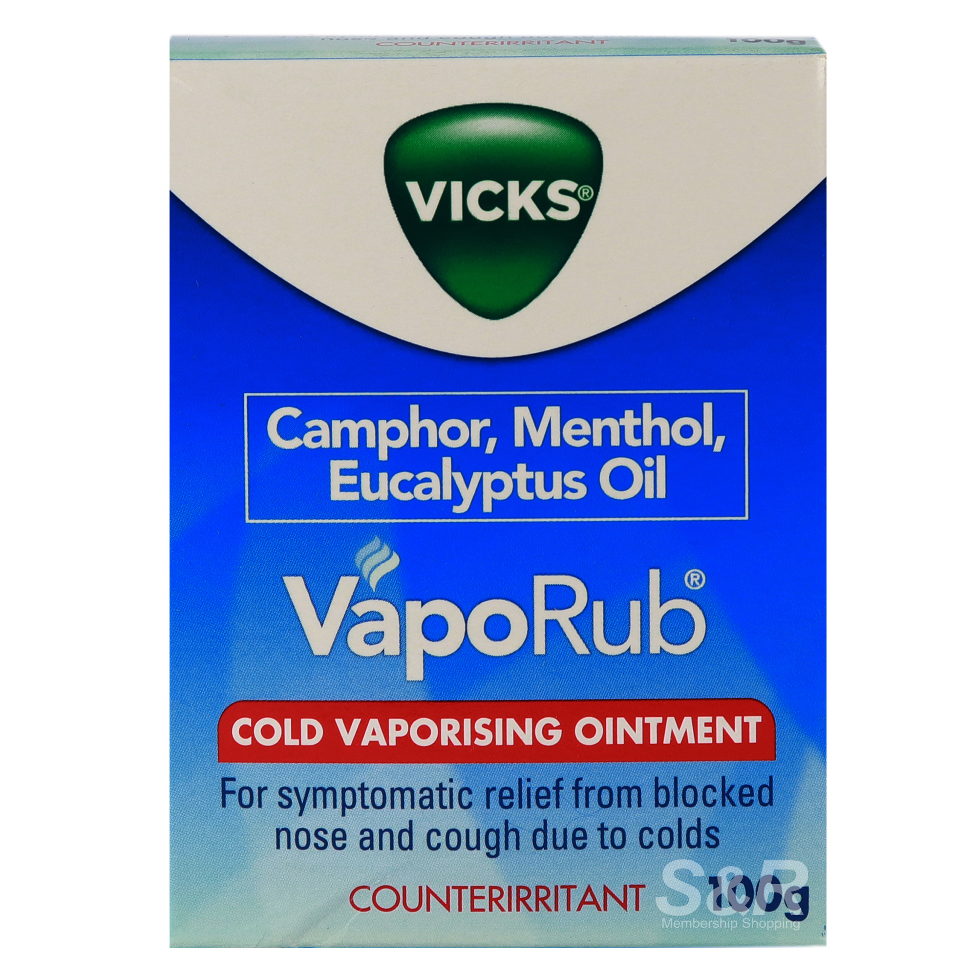 Vicks VapoRub Cold Vaporising Ointment 100g Vicks VapoRub Cold Vaporising Ointment 100g